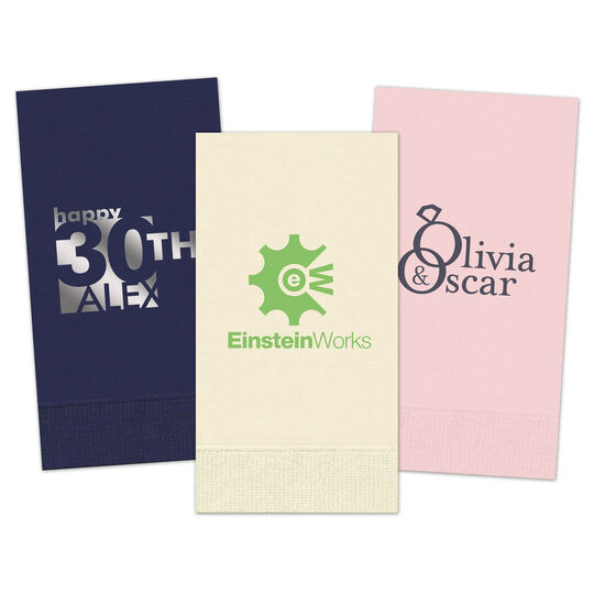 Custom with Your 1-Color Artwork 3-Ply Guest Towels